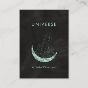 Moon Crystal Energy Healer Business Card Visitenk