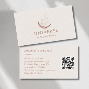Moon Crystal Energy Healer QR-Code Business Card