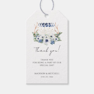 Moon Crystals Flowers Boho Metaphysical Wedding Gift Tags