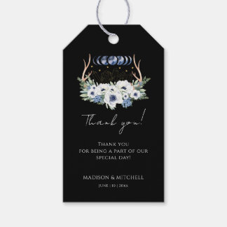 Moon Crystals Flowers Boho Metaphysical Wedding Gift Tags