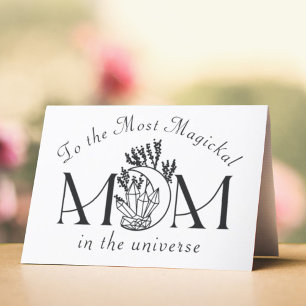 Moon & Crystals Magickal Witch Mum Mothers Day Holiday Card