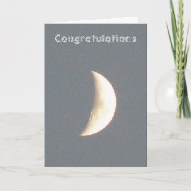 Moon Customizable Engagement Card (Front)