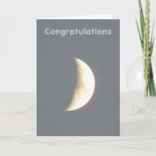Moon Customizable Engagement Card