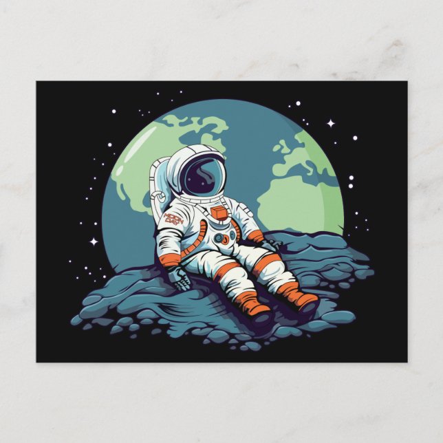 Moon Day, Astronaut on the Moon Postcard (Front)