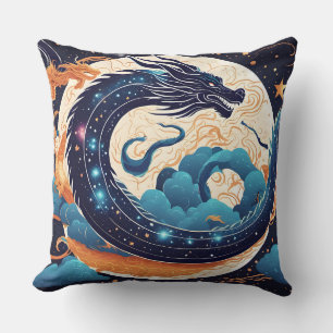 moon dragon pillow