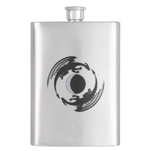 Moon Dragons Fantasy Design Hip Flask