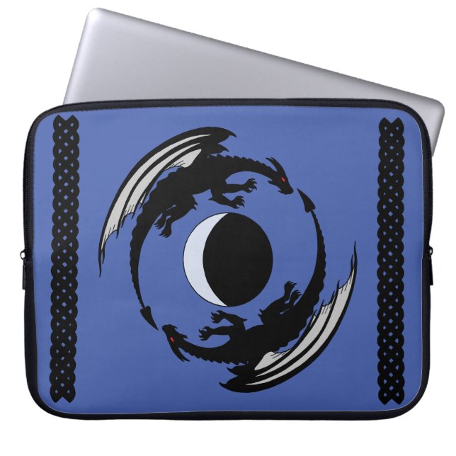Moon Dragons Fantasy Design Laptop Sleeve (Front)