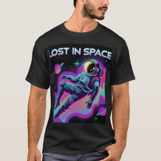Moon Dreams – Astronaut Sitting Alone in Space T-Shirt