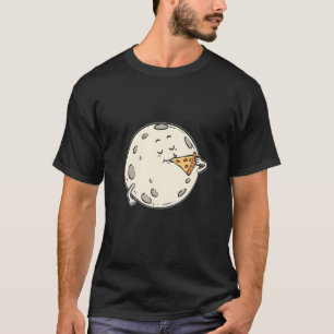 Moon Eating Pizza Pizza  T-Shirt