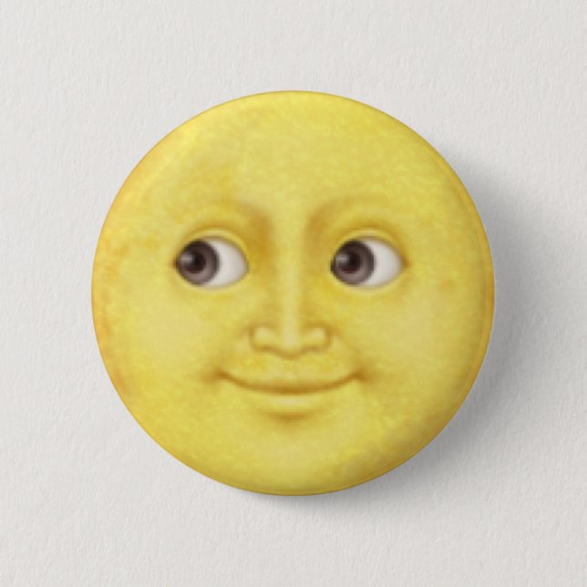 Moon Emoji 6 Cm Round Badge (Front)