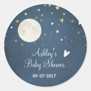 Moon Envelope seal sticker Baby shower Space