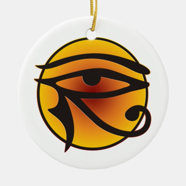 Moon Eye Of Horus Ceramic Tree Decoration (Front)