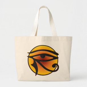Moon Eye Of Horus Large Tote Bag