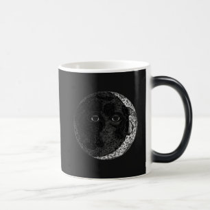 Moon Face Crescent Hand Drawn Ink Illustration Magic Mug