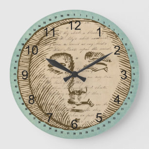 Moon Face Large Clock