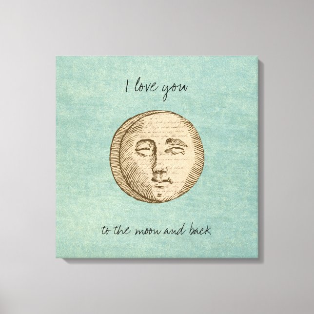 Moon Face Love Canvas Print (Front)