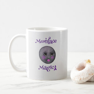 Moon Face purple ribbon lupus Coffee Mug