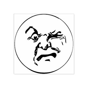 Moon Face Rubber Stamp