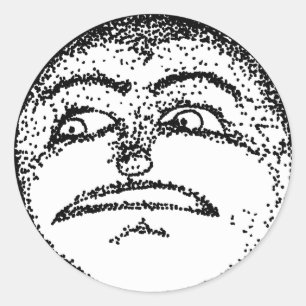 Moon Face Sticker