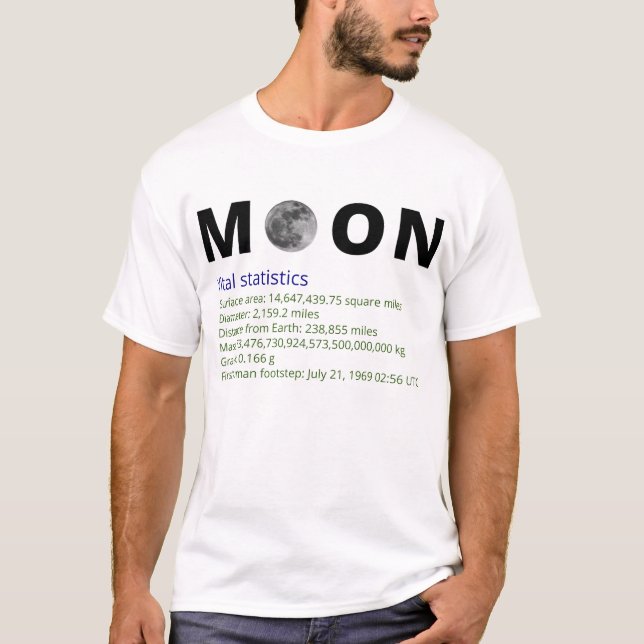 Moon facts t-shirt (Front)