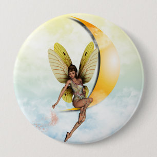 Moon Fairy 10 Cm Round Badge