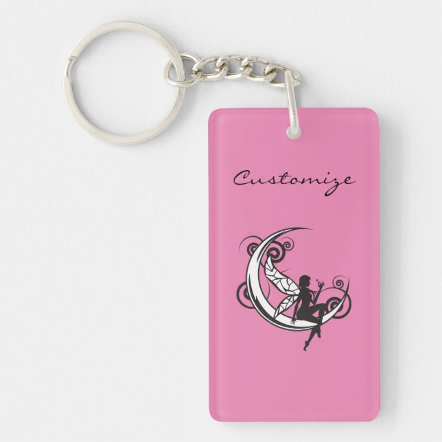 Moon Fairy Silhouette Thunder_Cove Key Ring (Front)