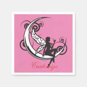 Moon Fairy Silhouette Thunder_Cove Napkin