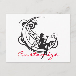 Moon Fairy Silhouette Thunder_Cove Postcard