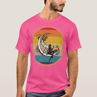 Moon Fairy Silhouette Vintage Distressed T-Shirt