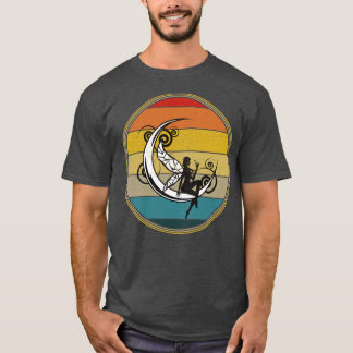 Moon Fairy Silhouette Vintage Distressed T-Shirt