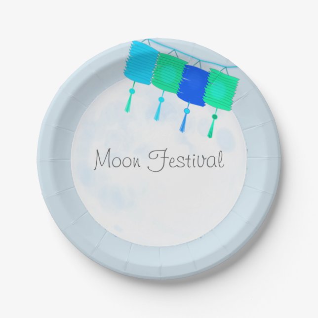 Moon Festival Chinese Autumn Festival Paper Plate (Front)