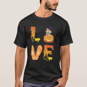 Moon Flip Flop Bat Pumpkin Labrador Retriever LOVE T-Shirt
