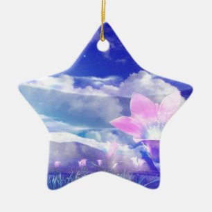 Moon Flower Ceramic Tree Decoration
