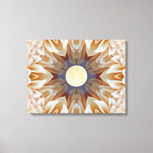 Moon Flower Mandala Canvas Print (Front)