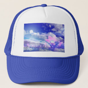 Moon Flower Trucker Hat
