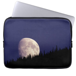 Moon & Forest Glacier National Park Montana Laptop Sleeve