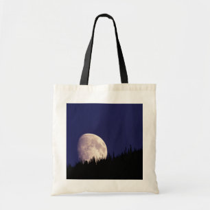 Moon & Forest   Glacier National Park Montana Tote Bag