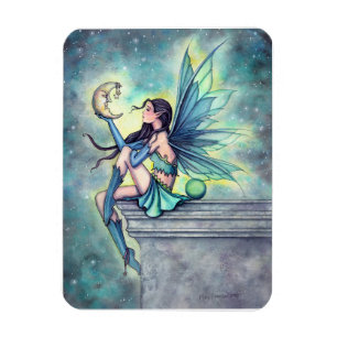 Moon Friend Fairy Fantasy Greeting Card Magnet