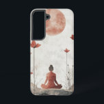 Moon Garden Harmony Phone Case<br><div class="desc">A peaceful woman sits among blooming flowers beneath the rising moon—offering a connection to nature,  balance,  and feminine energy.</div>
