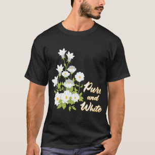 Moon Garden Pure And White Floral Art T-Shirt