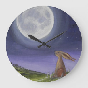 Moon Gazing Hare Clock