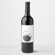 Moon Gazing Hare Wine or Beverage Label