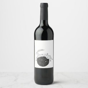 Moon Gazing Hare Wine or Beverage Label