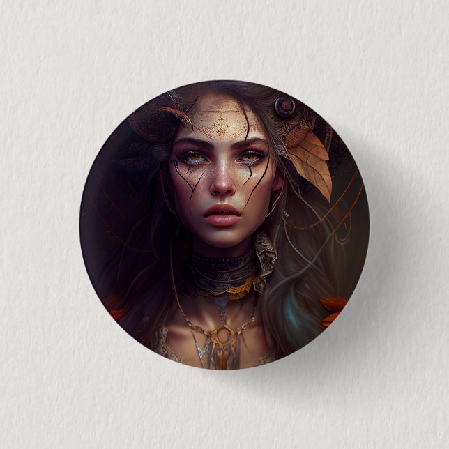 Moon Goddess 1 3 Cm Round Badge (Front)