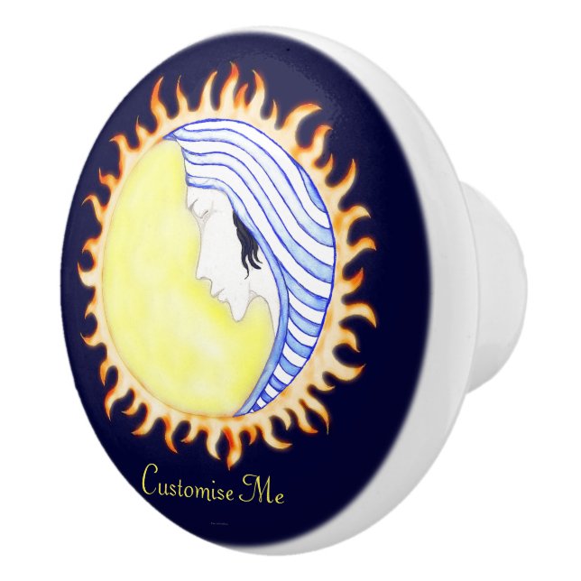 Moon Goddess Ceramic Knob (Right)