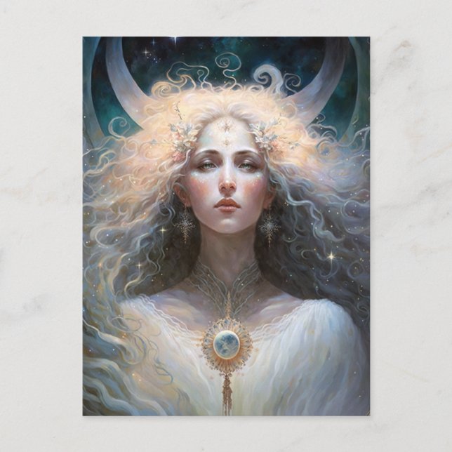 Moon Goddess Fantasy Art Postcard (Front)