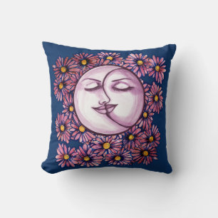 Moon Goddess Floral MoonChild Art                  Cushion