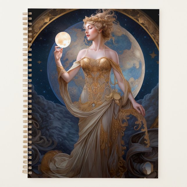 Moon Goddess Queen Fantasy Art Planner (Front)