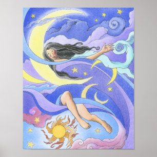 Moon goddess (Selene) poster