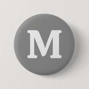 Moon Grey Solid Colour  6 Cm Round Badge